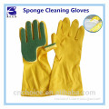 Disposable fashion household item safety latex gloves with sponge pad